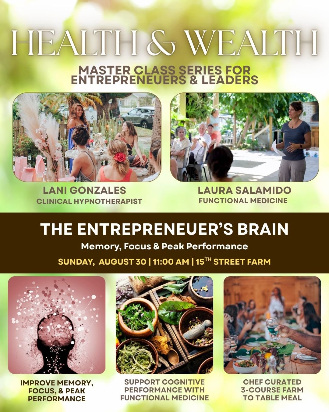 HEALTH &amp; WEALTH MASTER CLASS BRUNCH: The Entrepreneur’s Brain