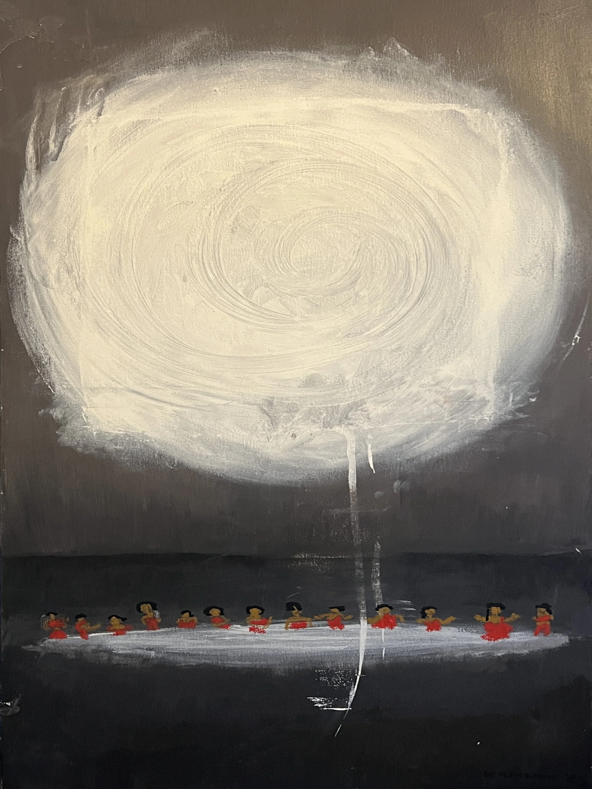 HOLY IS THE  (2025) 30"x30", acrylic and oil pastel on canvas