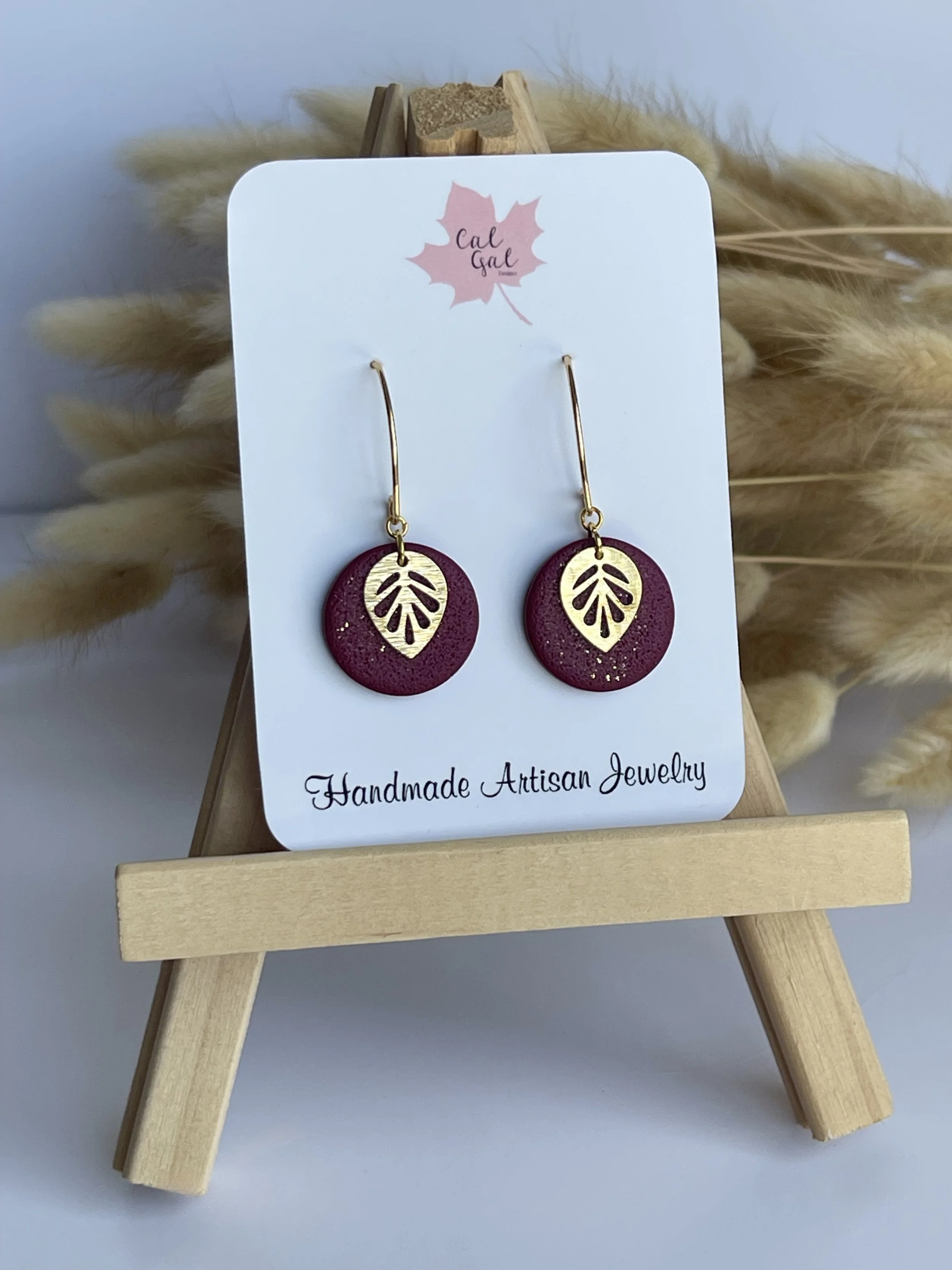Brass Leaf Charms