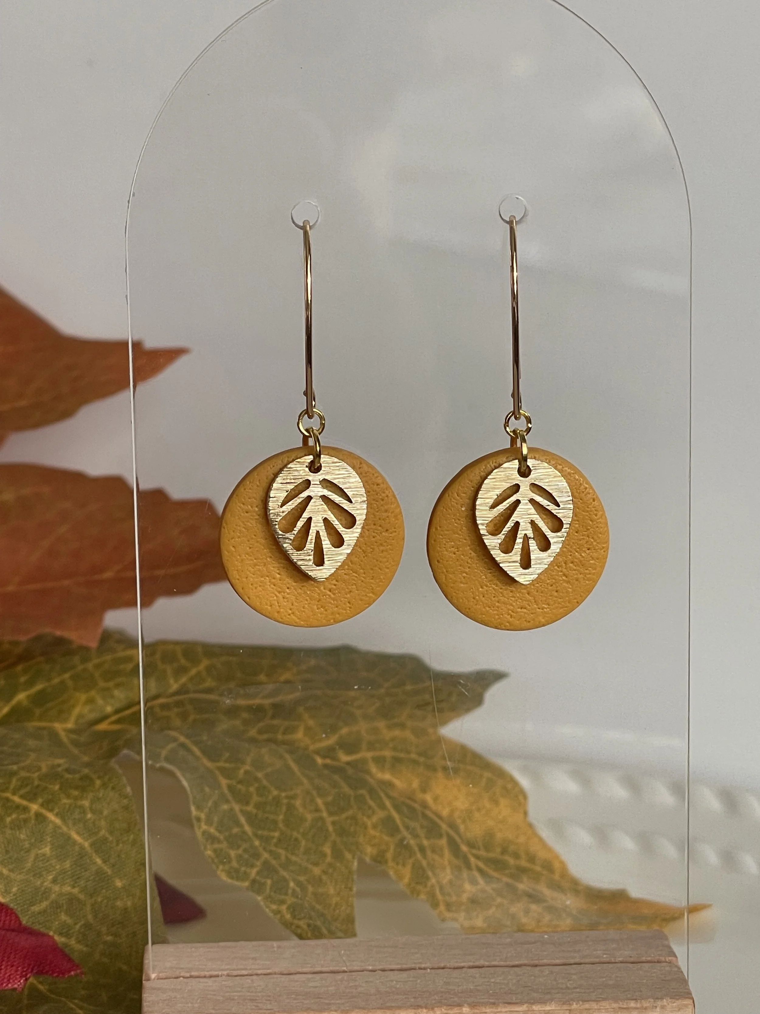 Brass Leaf Charms