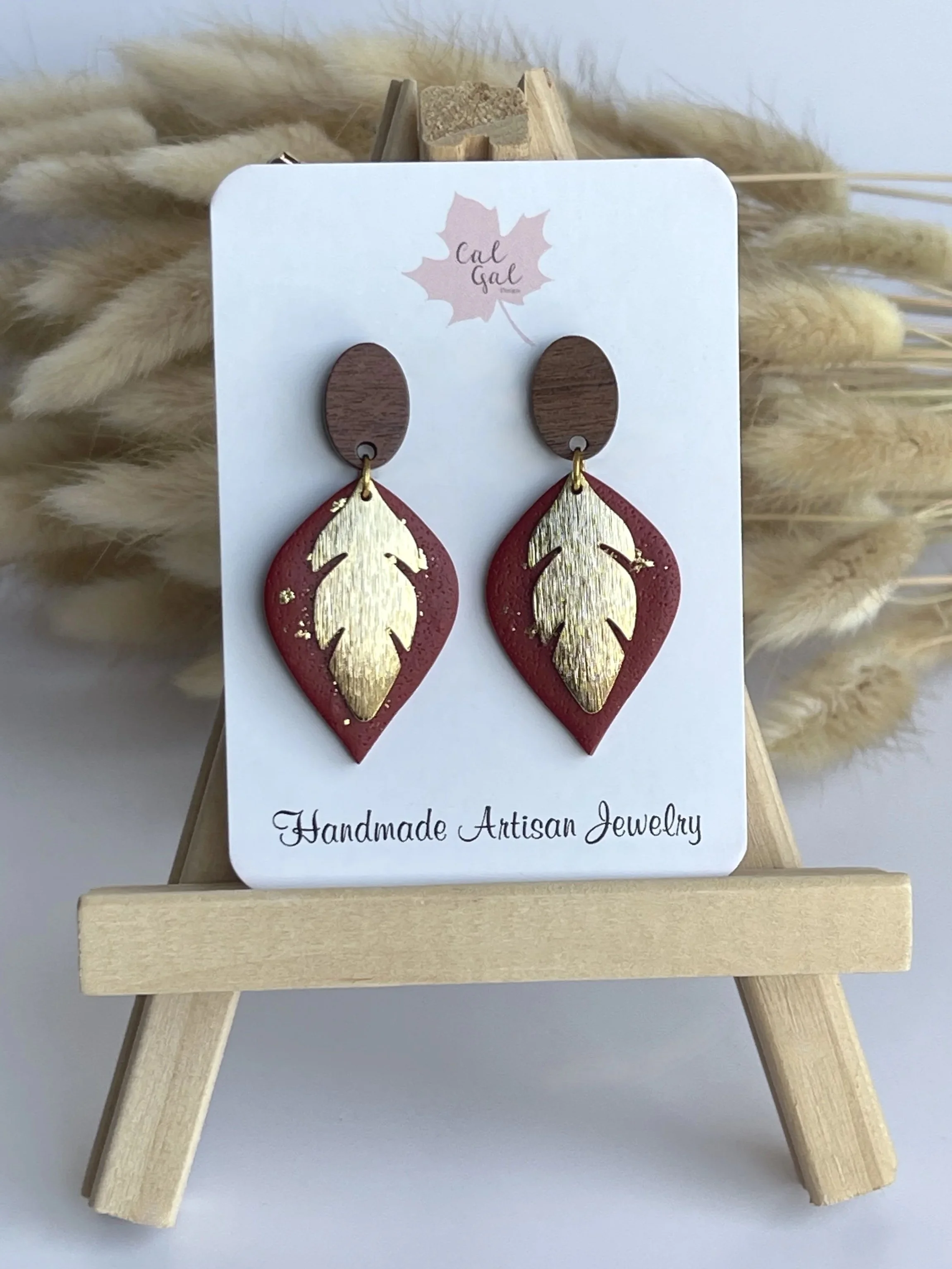 Golden Leaf Charms