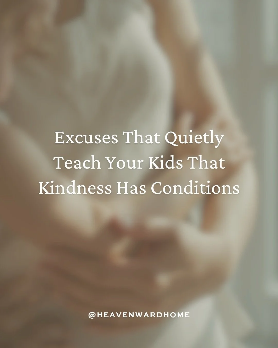 It is easy to be kind when life feels manageable. But God&rsquo;s commands were not written for easy days.

When we are pregnant, exhausted, touched out, or overwhelmed, we quietly start granting ourselves exemptions.

Our kids are watching every sin