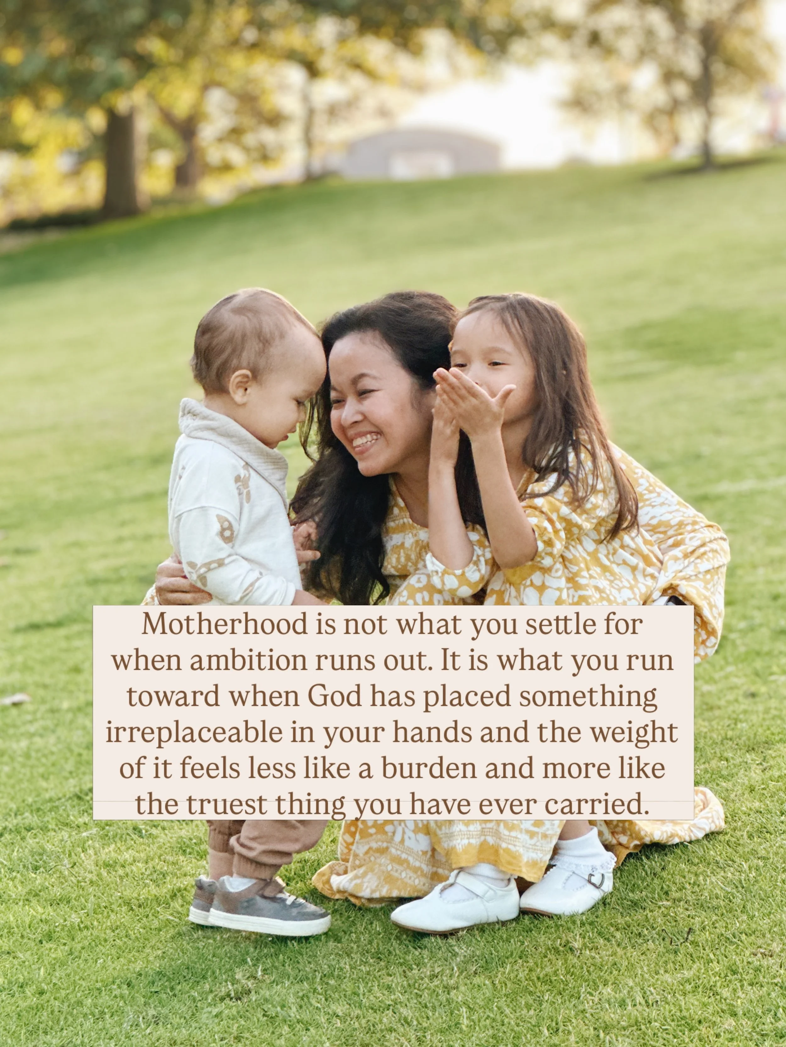 The world will hand you a thousand reasons to call it small.

God will spend a lifetime revealing that you were building something that outlasts everything the world calls great.

Follow @heavenwardhome for more encouragement for your motherhood jour