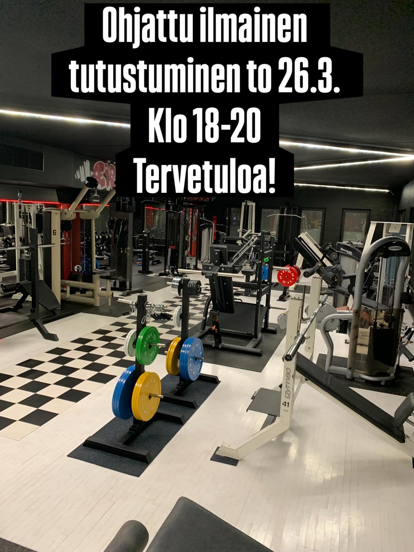 To ilmainen tutustumistreeni klo 18-20. Tervetuloa!