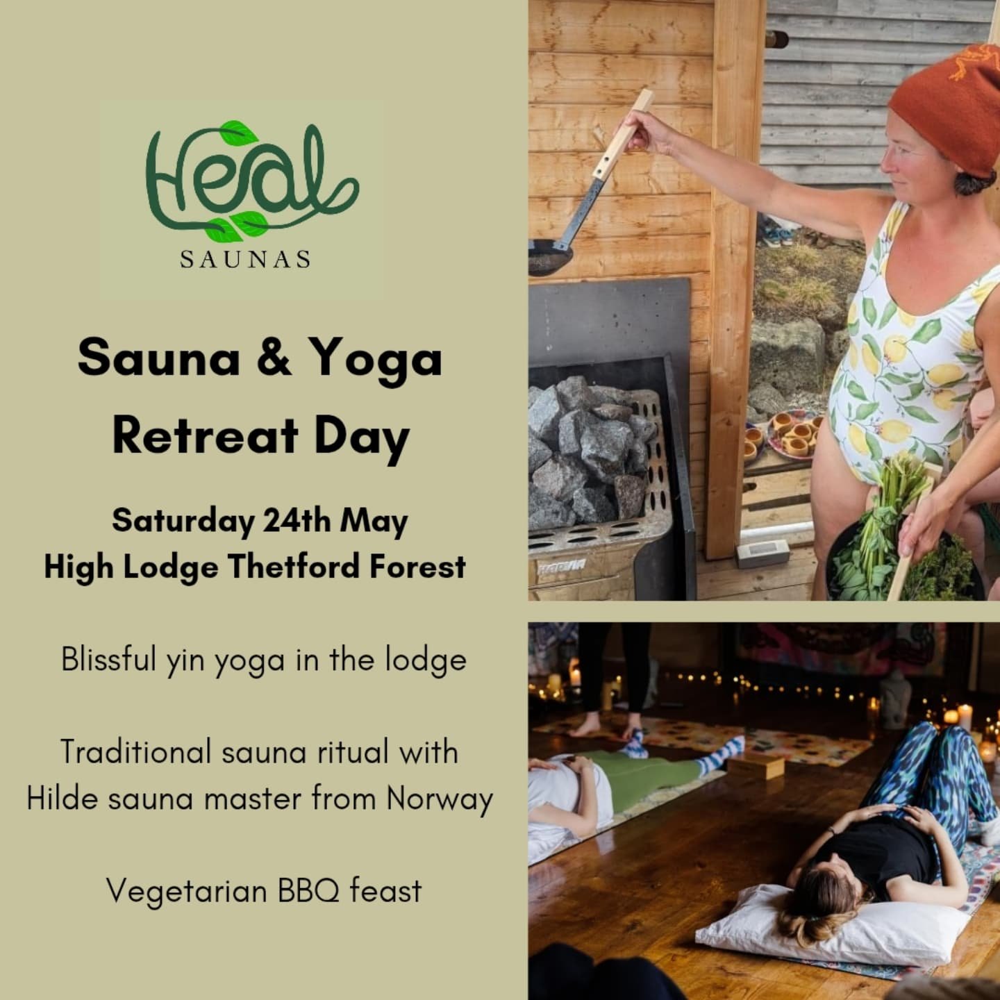 🌟🌿 Yoga &amp; Sauna Ritual Day Retreat 🌿🌟 

Saturday 24th May High Lodge Thetford Forest. 🌲 

Join us in the forest for this extra special half day retreat on our last day of sauna before we take a break for summer! 🌞 

A unique and deeply reju