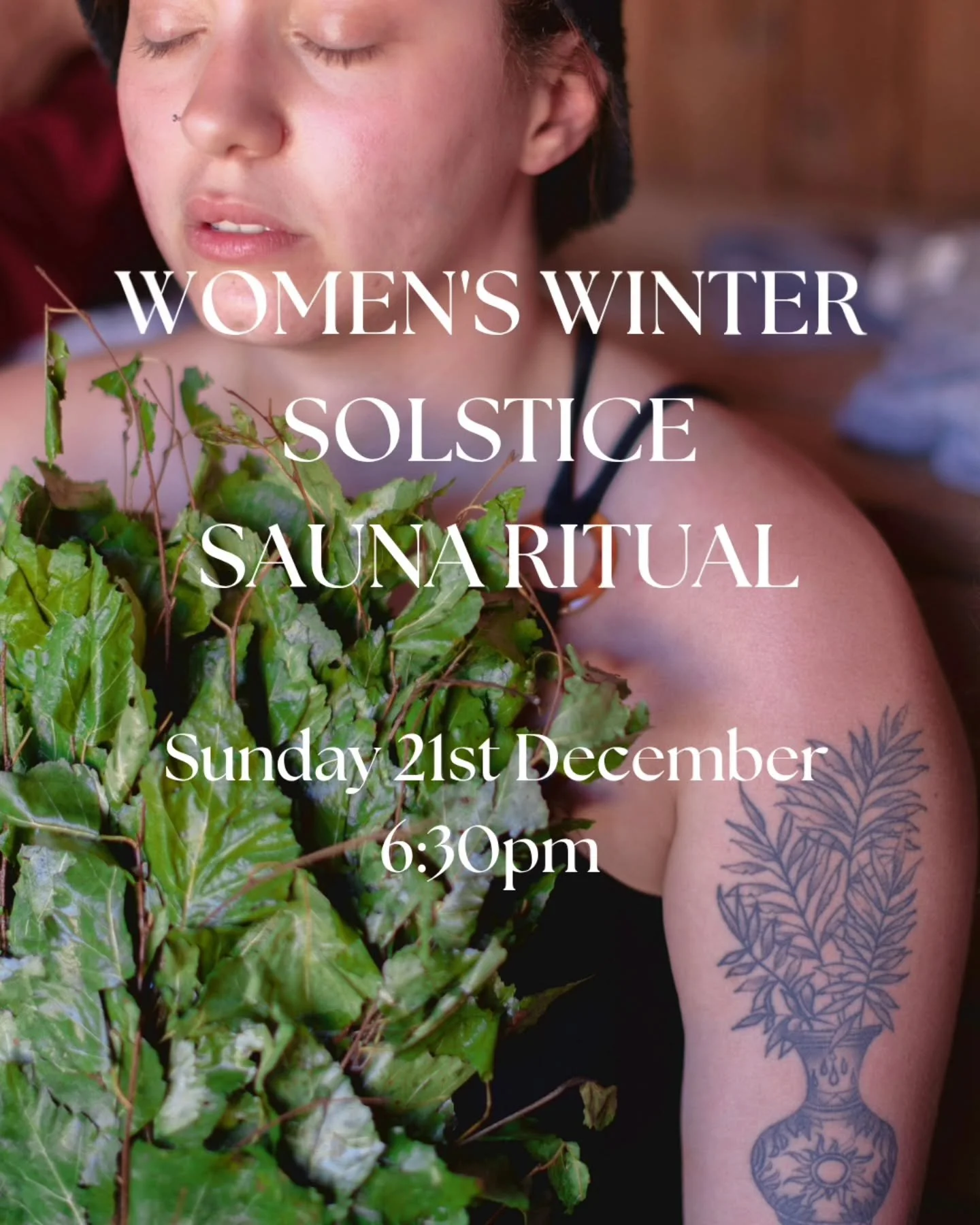 ✨️ Women's Winter Solstice Sauna Ritual ✨️ 

🌕 Sunday 21st December 6:30pm 🌕 

Join Molly as she guides you through a very special sauna ritual to welcome in the darkness and the beginning of the light returning. Embracing our shadows and light as 