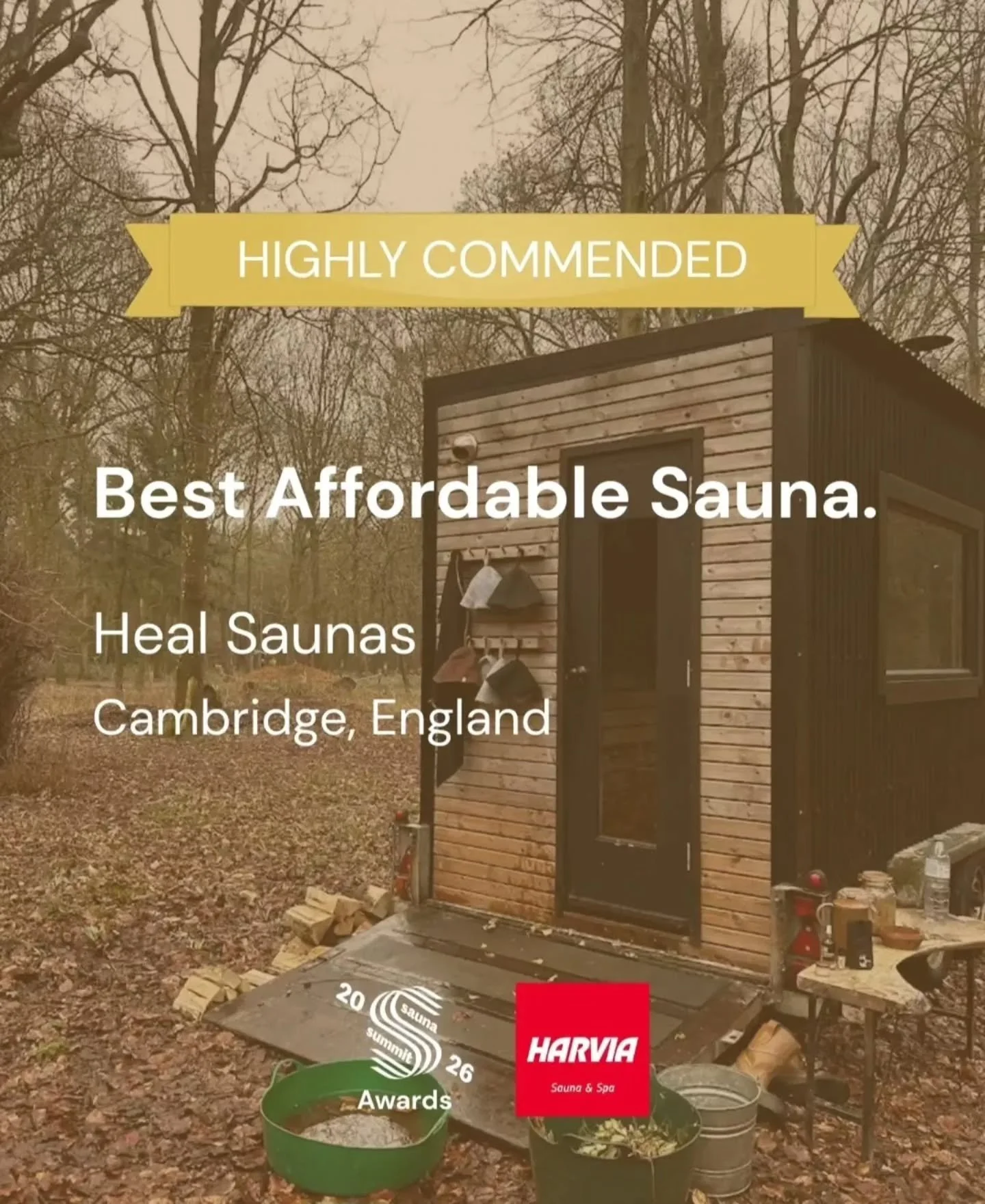 We&rsquo;re incredibly proud to share that Heal Saunas has been Highly Commended as Best Affordable Sauna by the @britishsaunasociety 🧖🔥 

A huge thank you to everyone who voted for us and continues to support what we do. We feel this recognition r