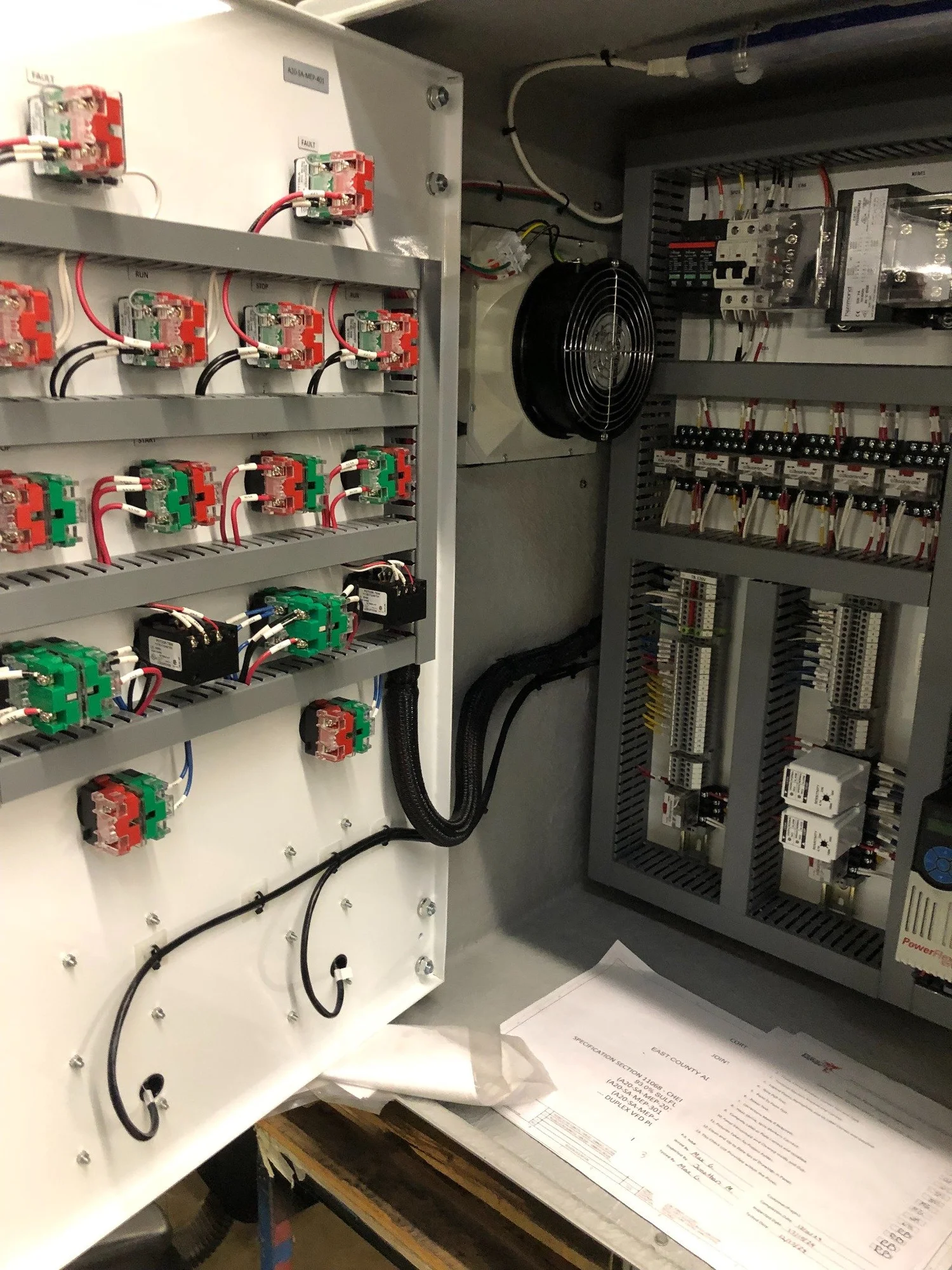 Sulfuric acid panel internal wiring