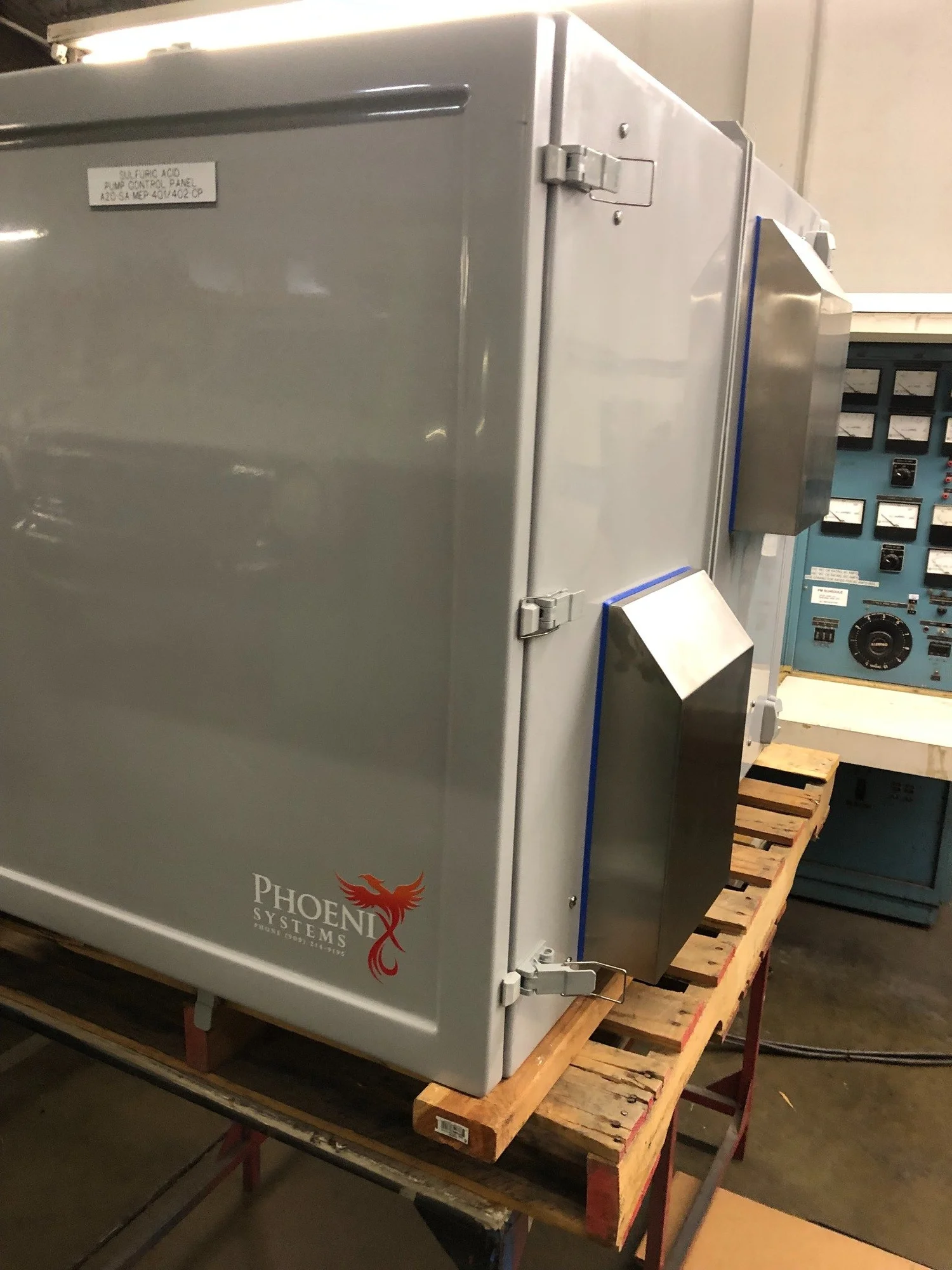Sulfuric acid pump control panel