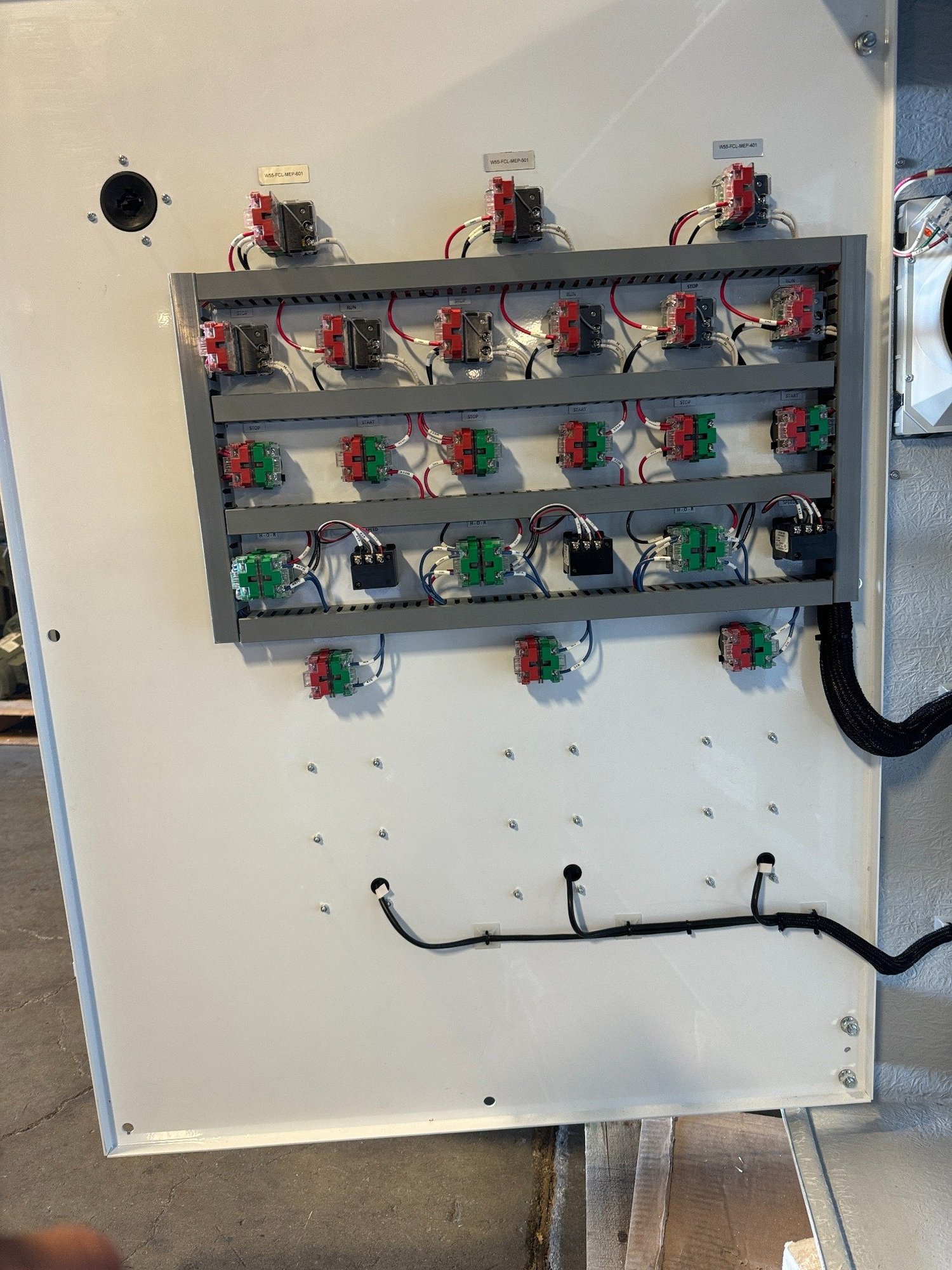 Ferric chloride panel door wiring