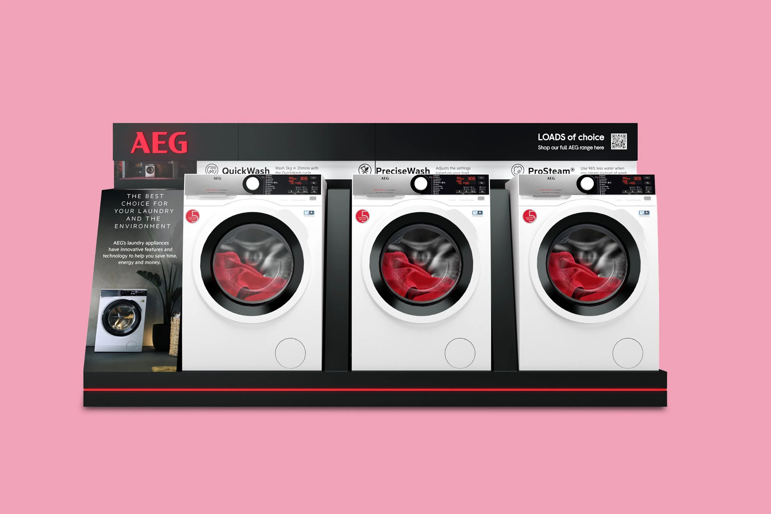 AEG laundry stand design and direction