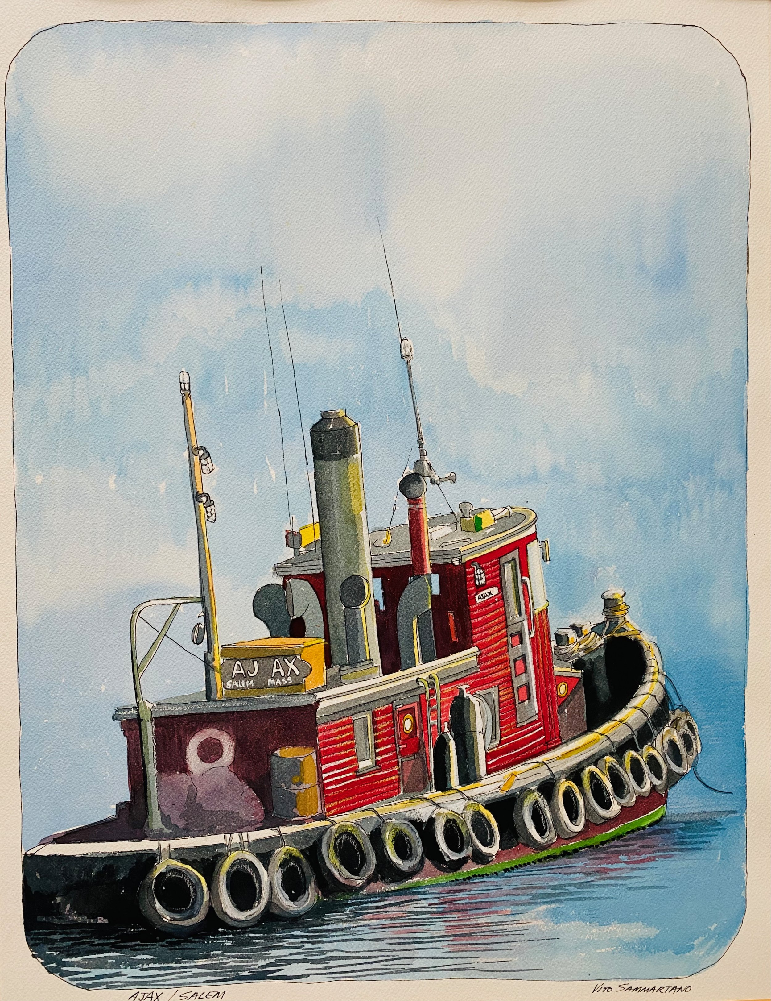 "Ajax/Salem"
20"H x 15"W
Watercolor