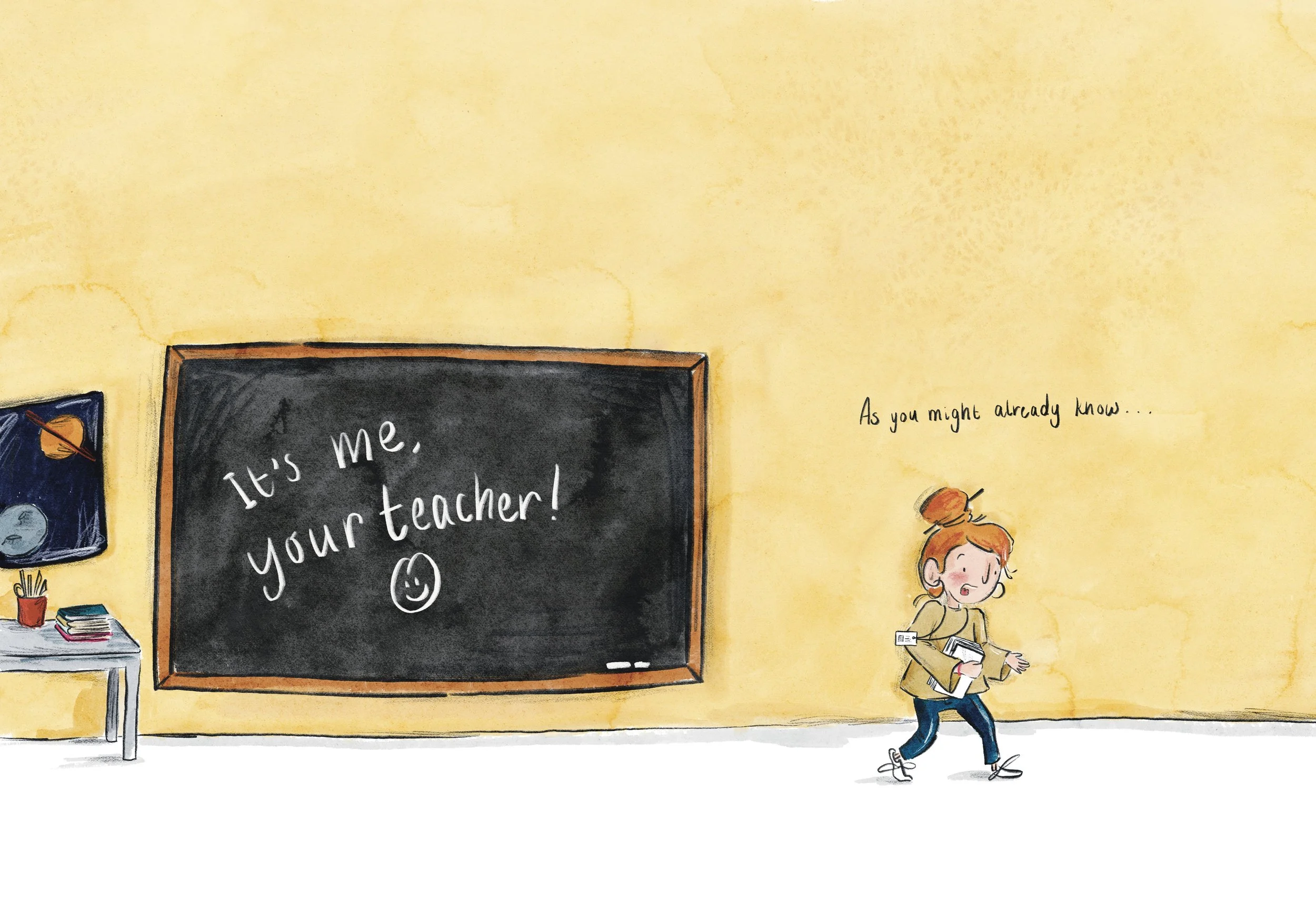 children's picture book illustrator double page spread example