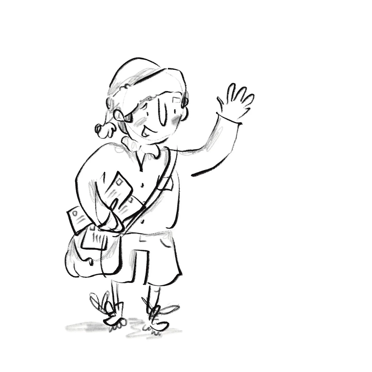 I recently stumbled upon some art from a Christmas zoom drawing challenge with @orangebeakstudio where we did character sketches from memory in 1 minute and then made covers with random words.

The characters were;
1. The Jolly Postman 
2. Kevin McAl