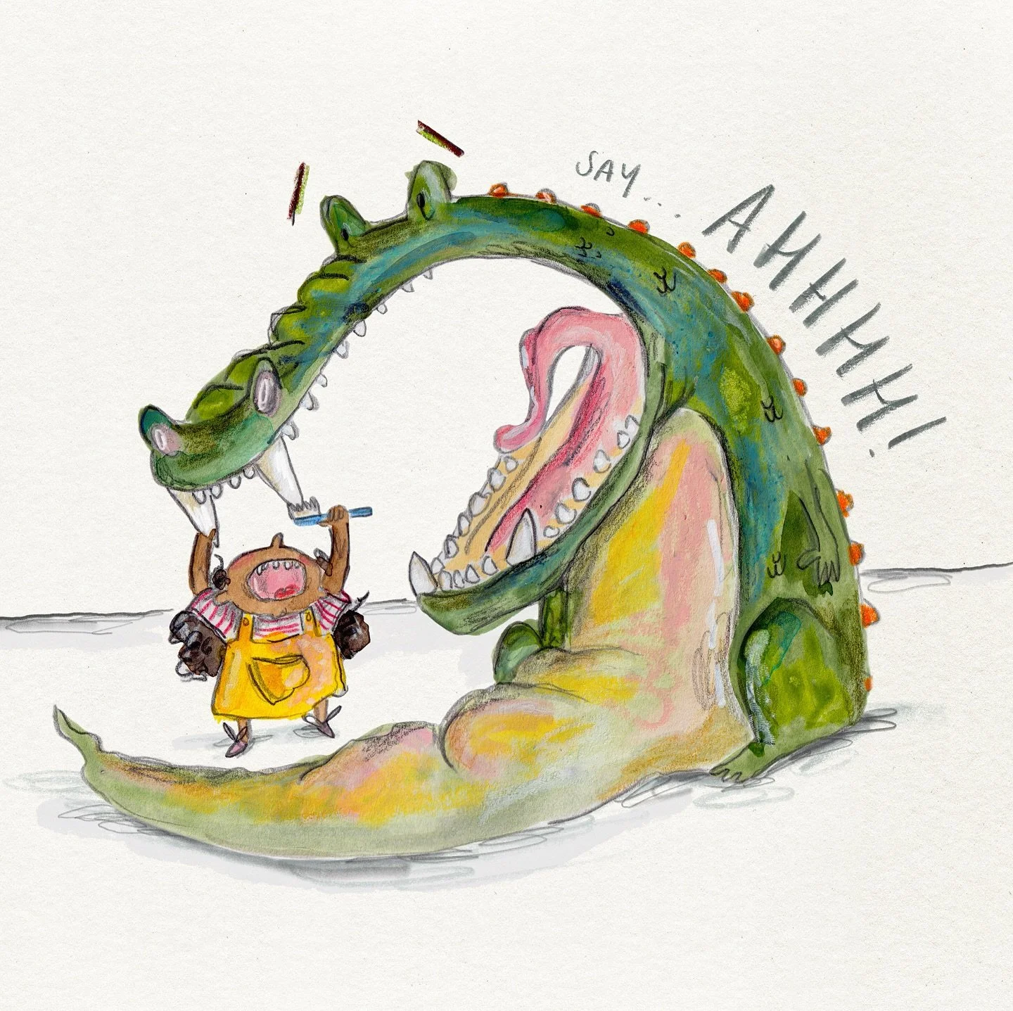 Open wide! 

I&rsquo;ve never done a #drawthisinyourstylechallange before but it was the exact antidote I needed to loosen me up and get out of a creative block.

Thank you to @niatudor for the prompt. 

#DTIYSNIATUDOR
#dtiys 
#illustrationchallenge