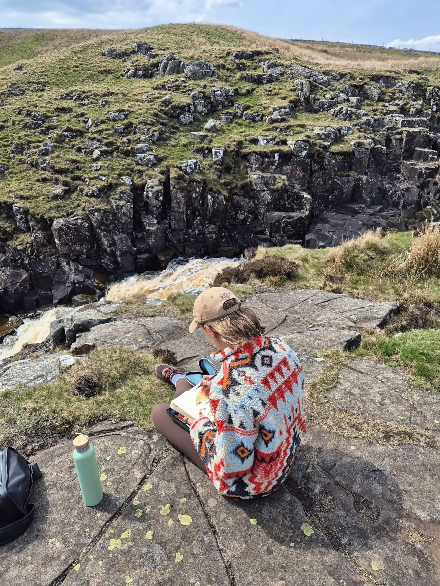 Over the weekend my girlfriend and I took the dogs to Weardale for a hike and picnic at Cow Green Reservoir. 
I took a very limited stash of materials to try to challenge myself (and because my weak shoulders cannot handle much weight 😂). I did prep