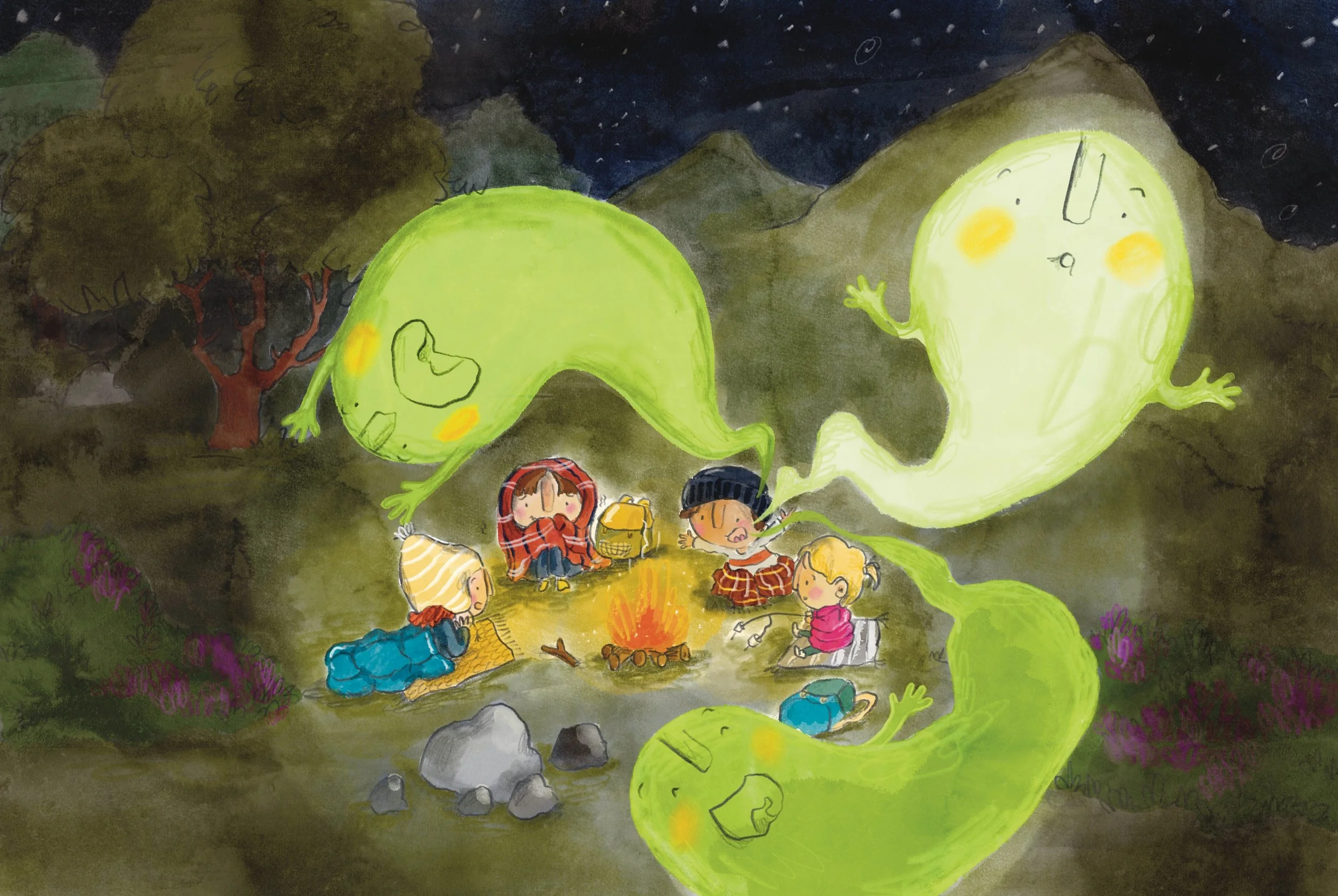 &ldquo;...and then BANG! The big wooden doors slammed behind him and he was locked in the old, abandoned castle all alone&hellip;. Or was he?&rdquo; 

#kidlitpostcard #picturebookillustrator #watercolourillustration