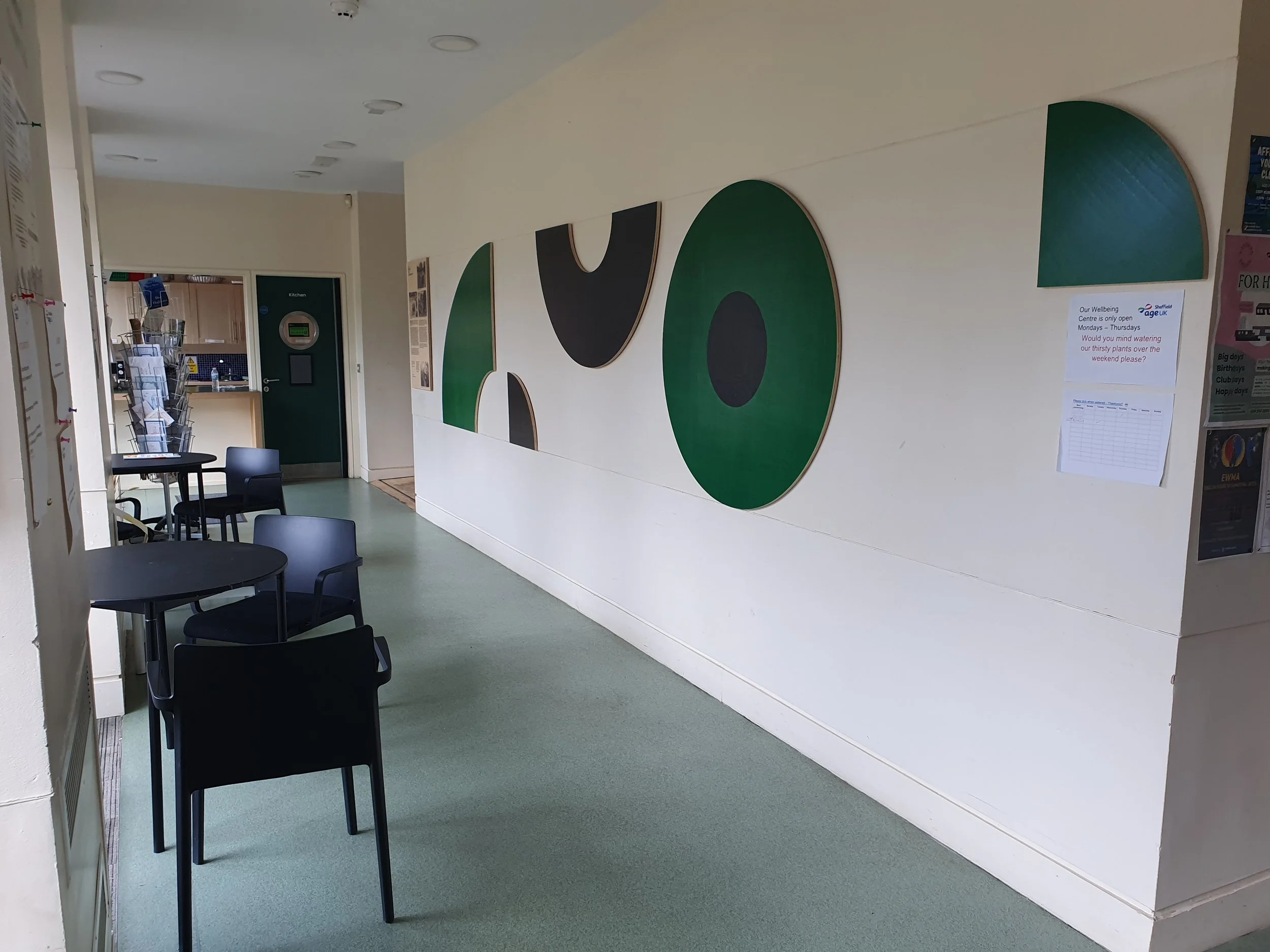 Looking left as you step inside is a small seating area where you can wait if your teacher is still setting up or you need to take a breather during your class.