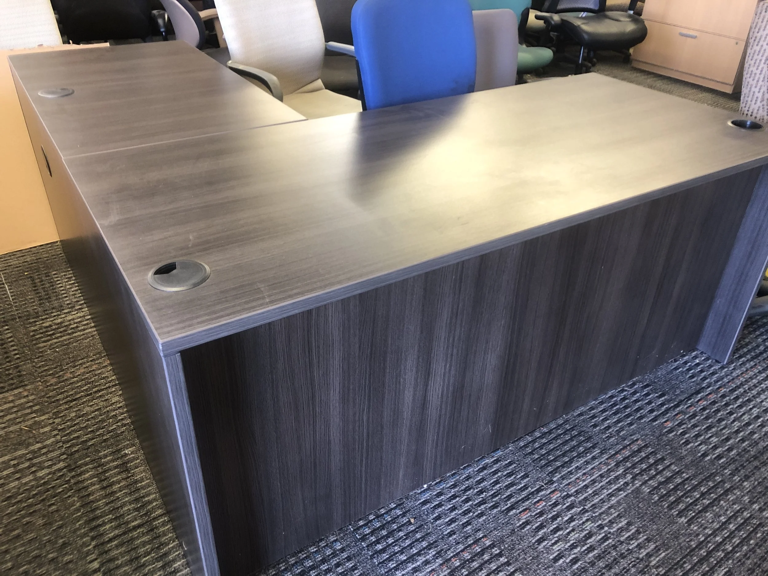 Standard desk 66" desk with a return
