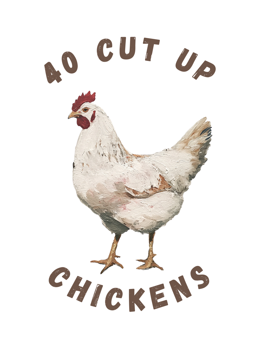 Pasture Raised Chicken for the Year – 40 Cut Up Birds (Pre‑Order)