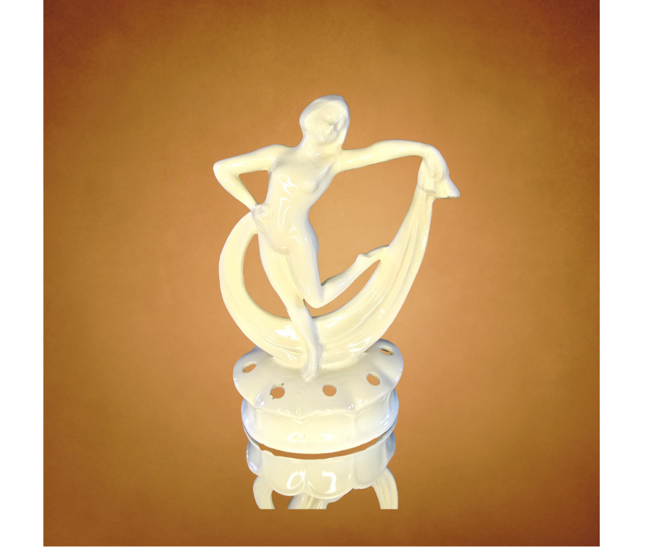 Scarf Dancer' Flower Frog Figurine