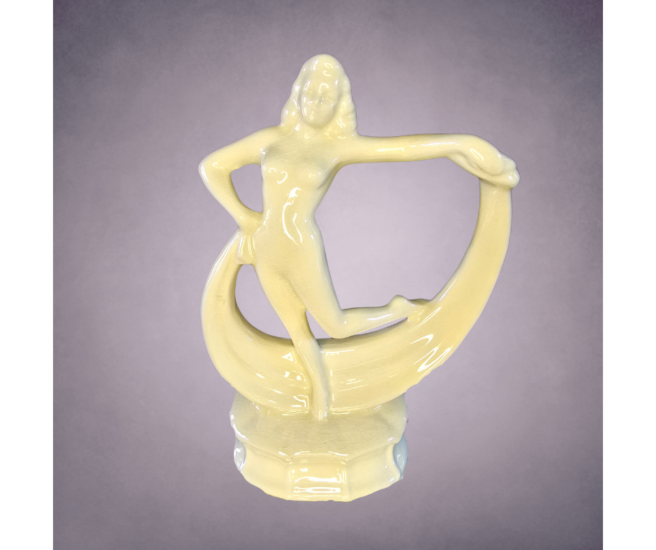 Moon Lady- Vintage Art Deco-style Ceramic Fgurine