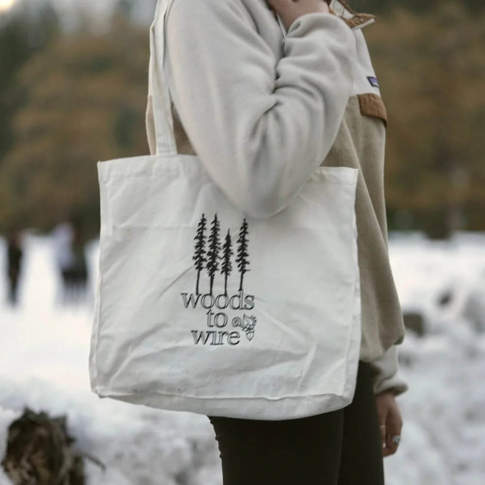 WTW Original Logo - Canvas Tote Bag — Woods to Wire