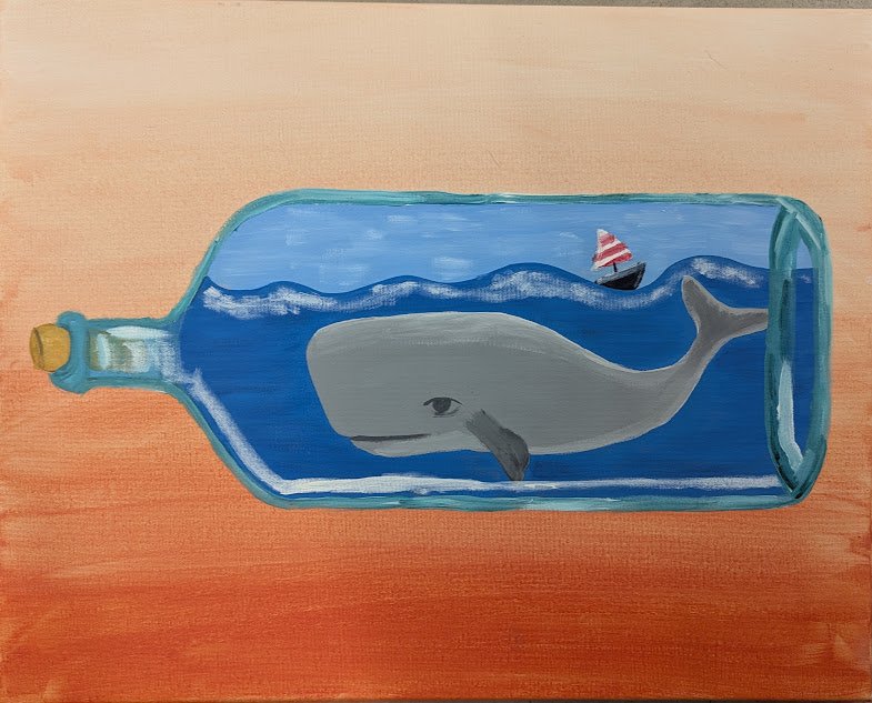 Happy Whale Canvas Class