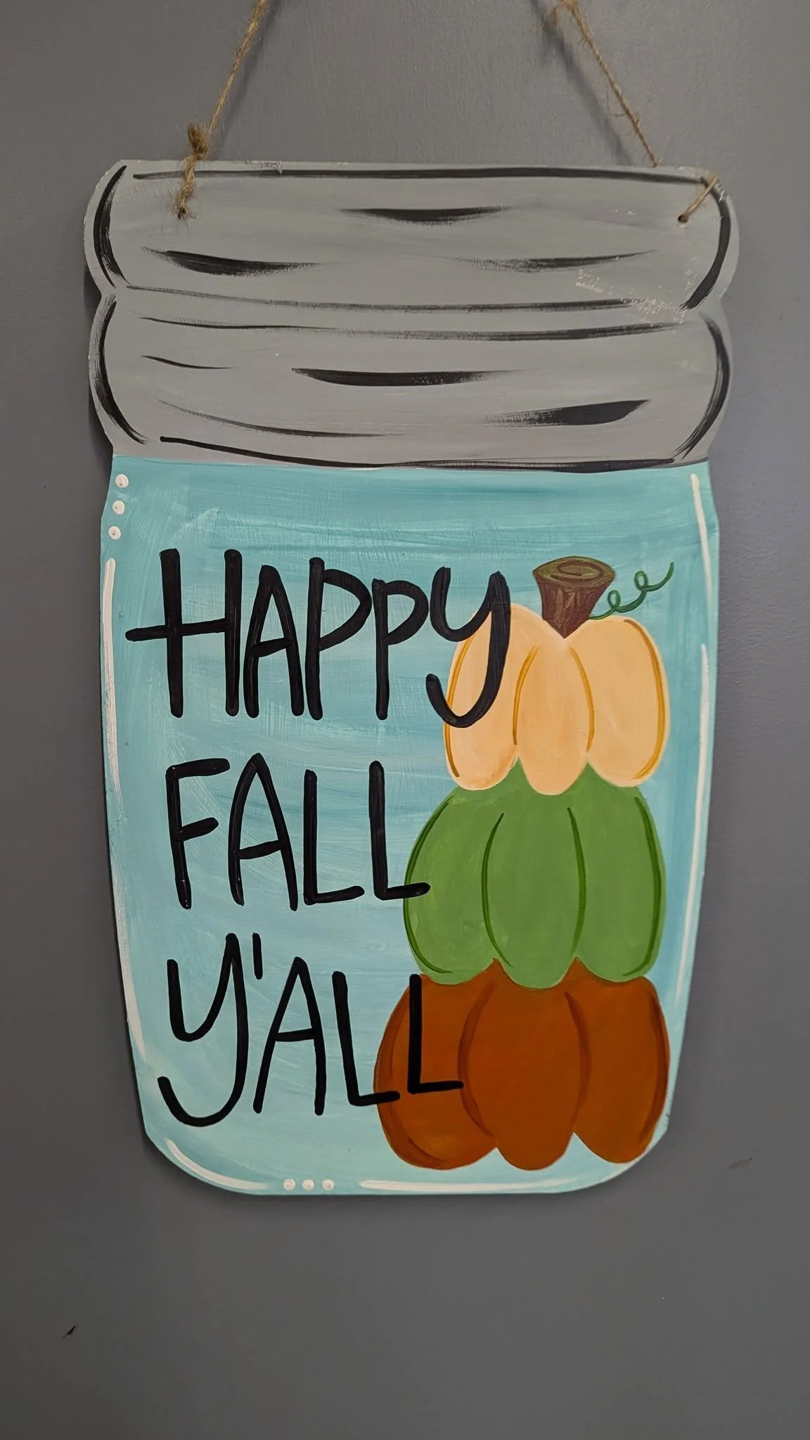 Fall Mason Jar Door Hanger