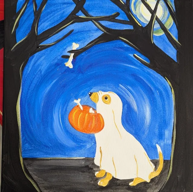 Ghost Dog Kids Canvas