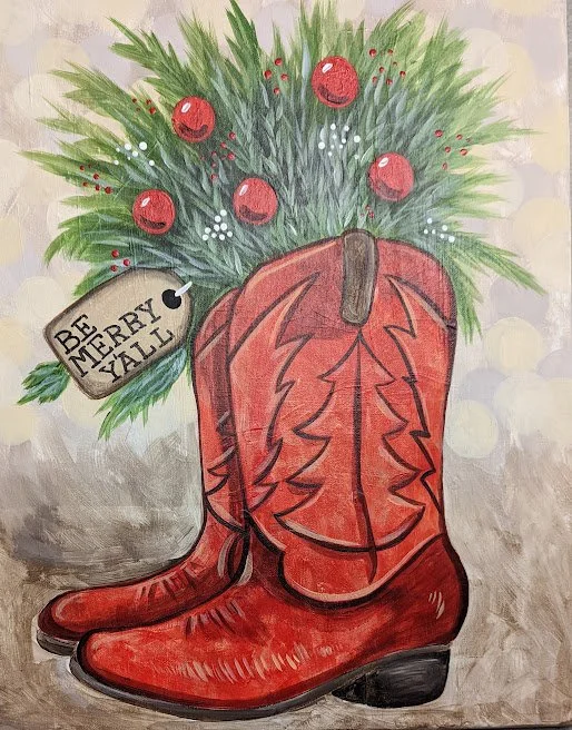 Christmas Boot Canvas Class