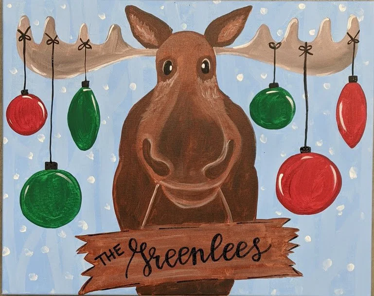 Christmas Moose Canvas Class