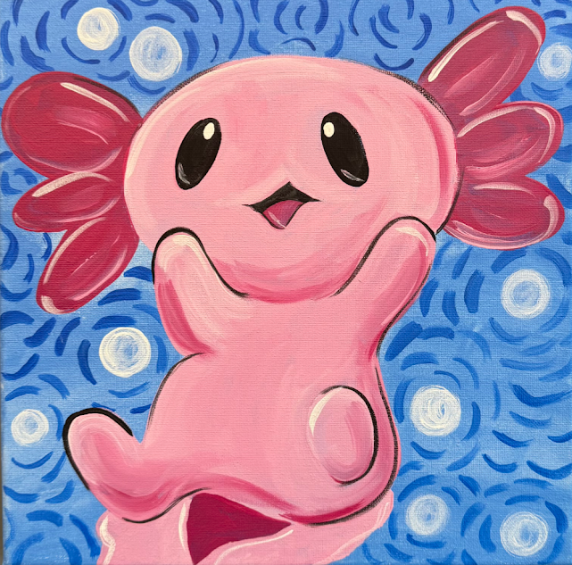 Axolotl Kids Canvas
