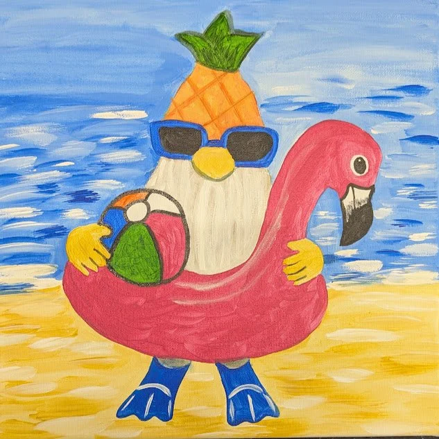 Gnome Pool Party Canvas