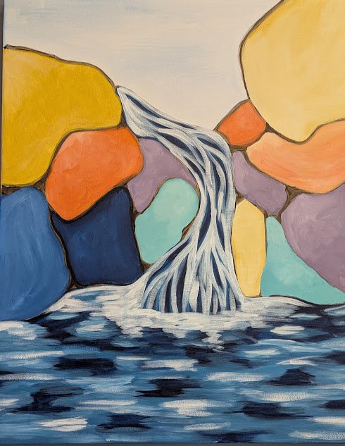 Canyon Waterfall Canvas Class