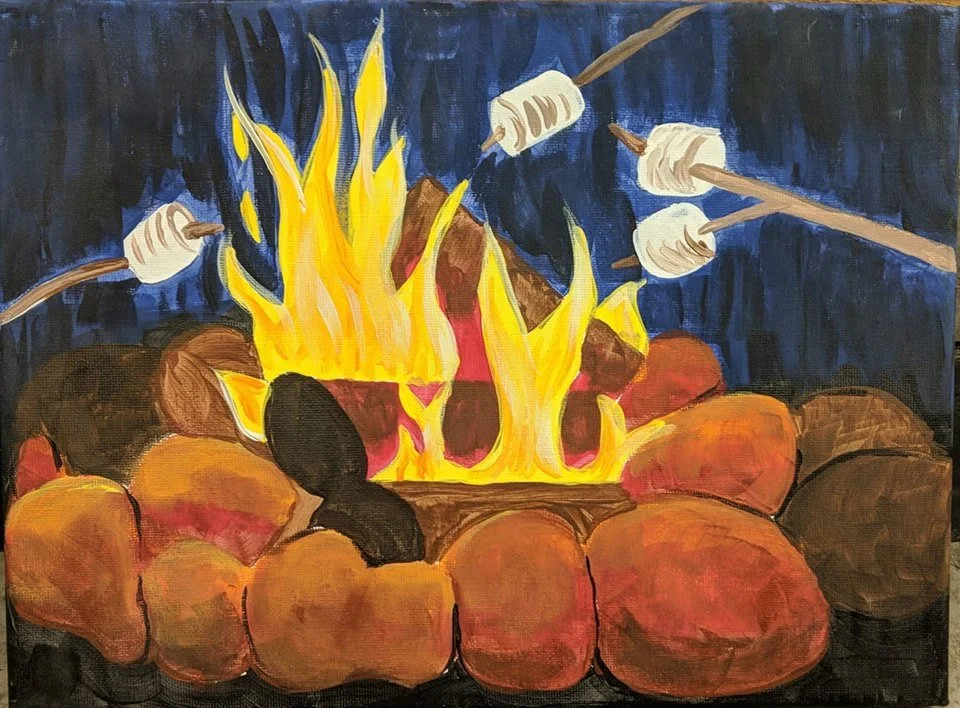 Campfire Smores Canvas Class