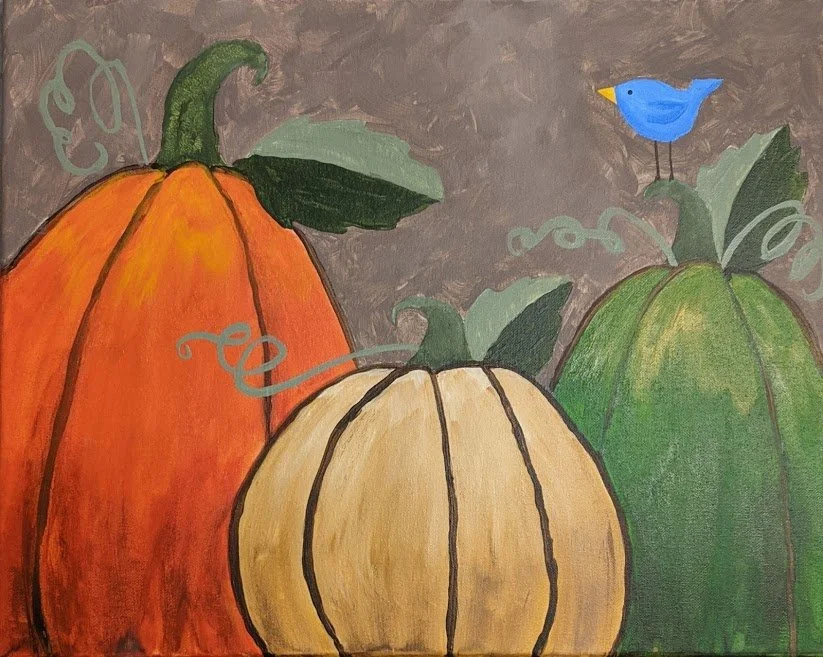 Rustic Pumpkins Canvas Class