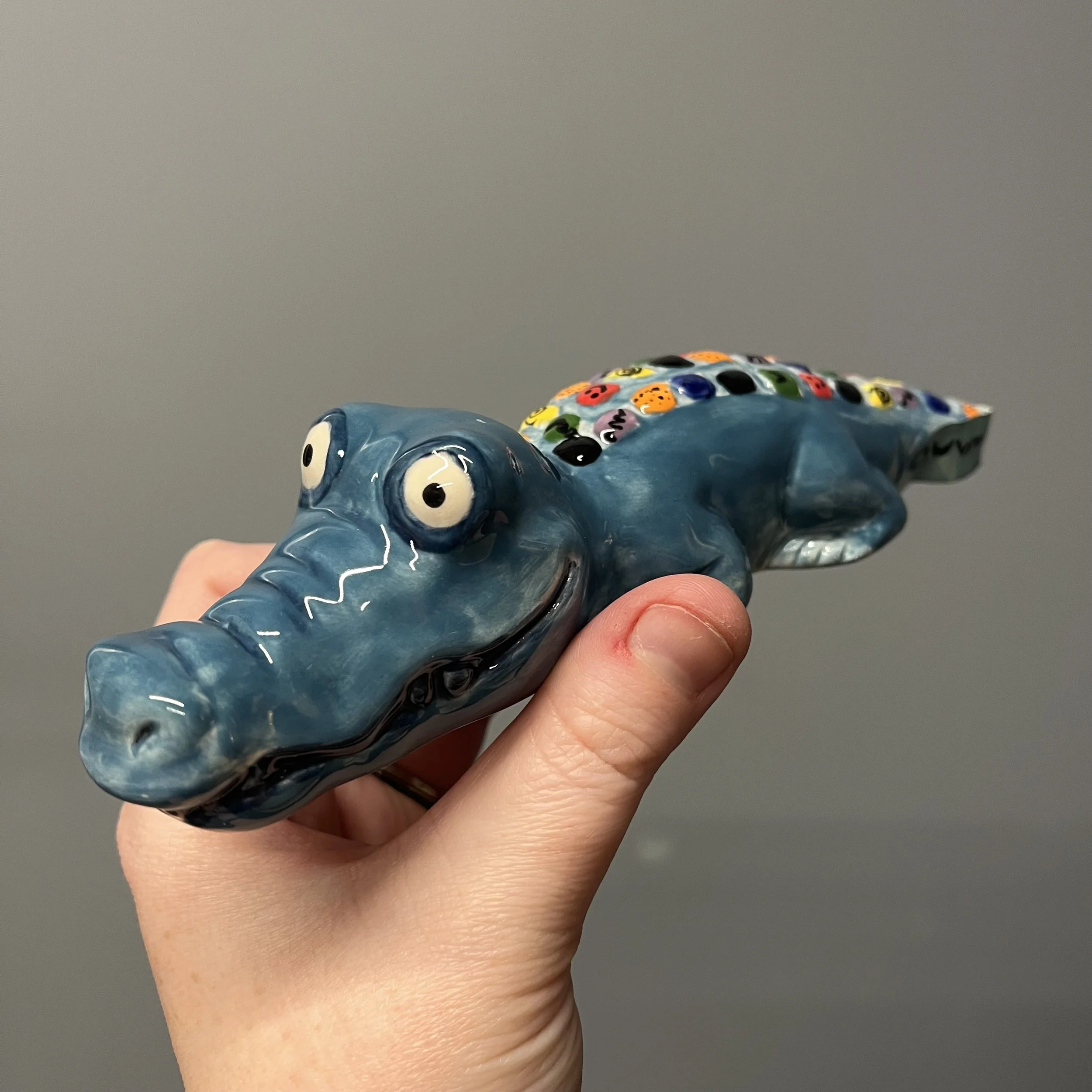 Gator - Teal & Rainbow