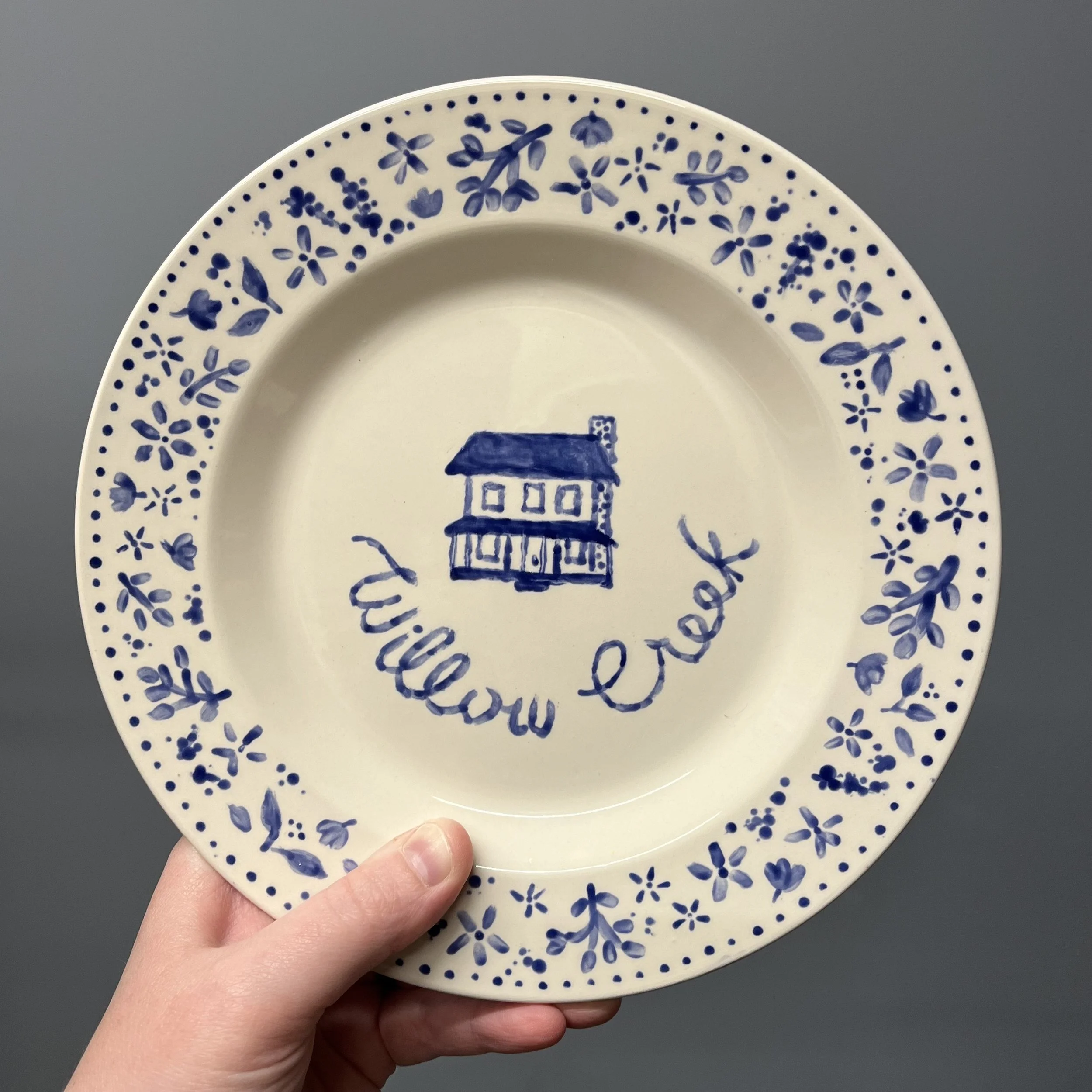 Rim Salad Plate - Blue Willow