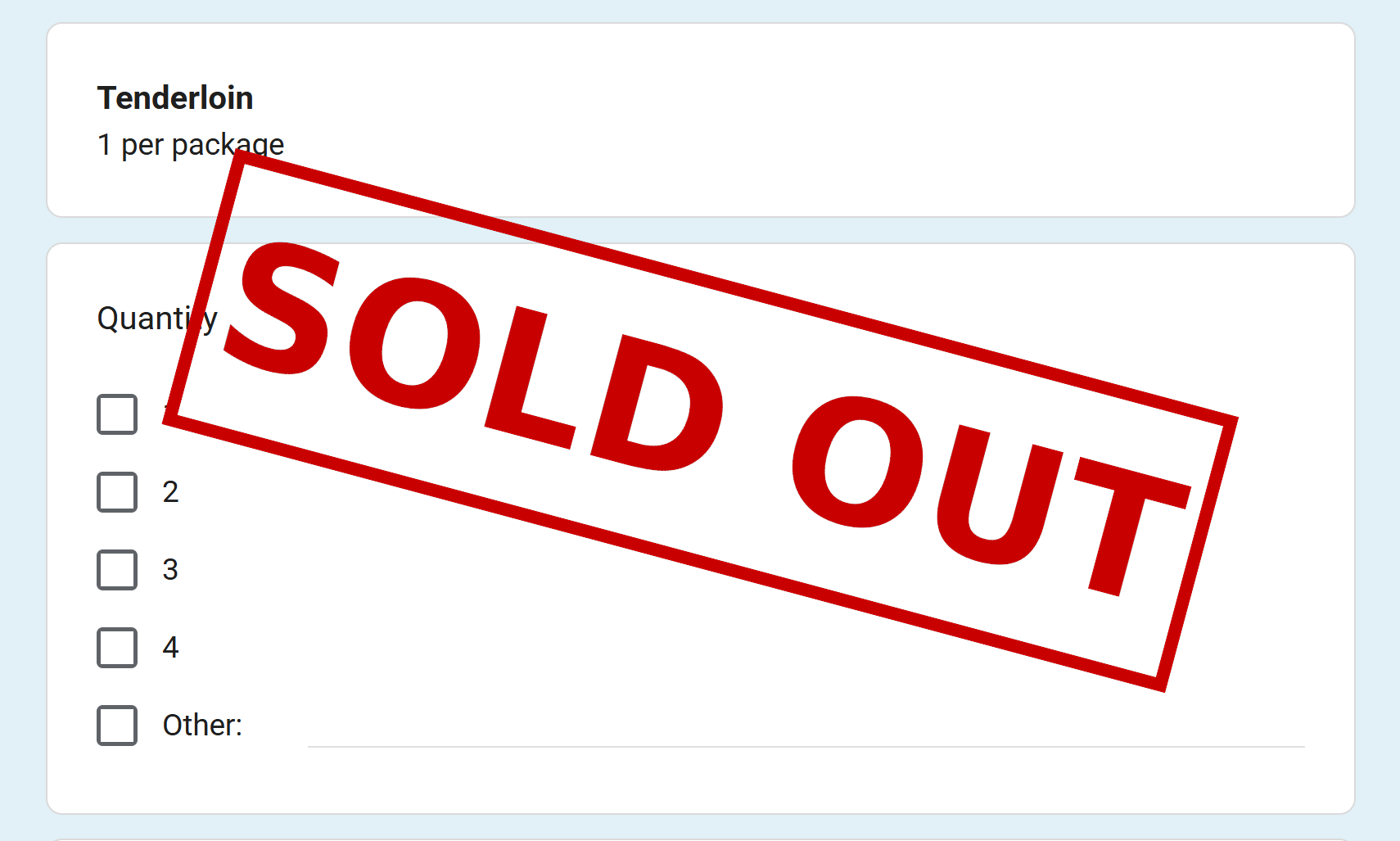 Pork loin - SOLD OUT