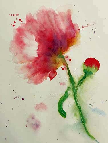 SOLD- Two Peony Watercolors by Ann McCann