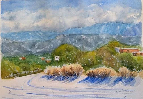 "At the Top of the Road" by Ann McCann 9 X 12" Watercolor