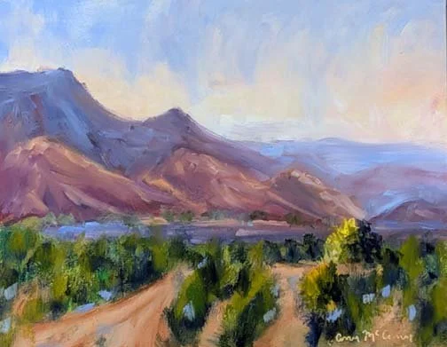 "Yellow Tree" by Ann McCann 8 X 10" Plein Air Oil