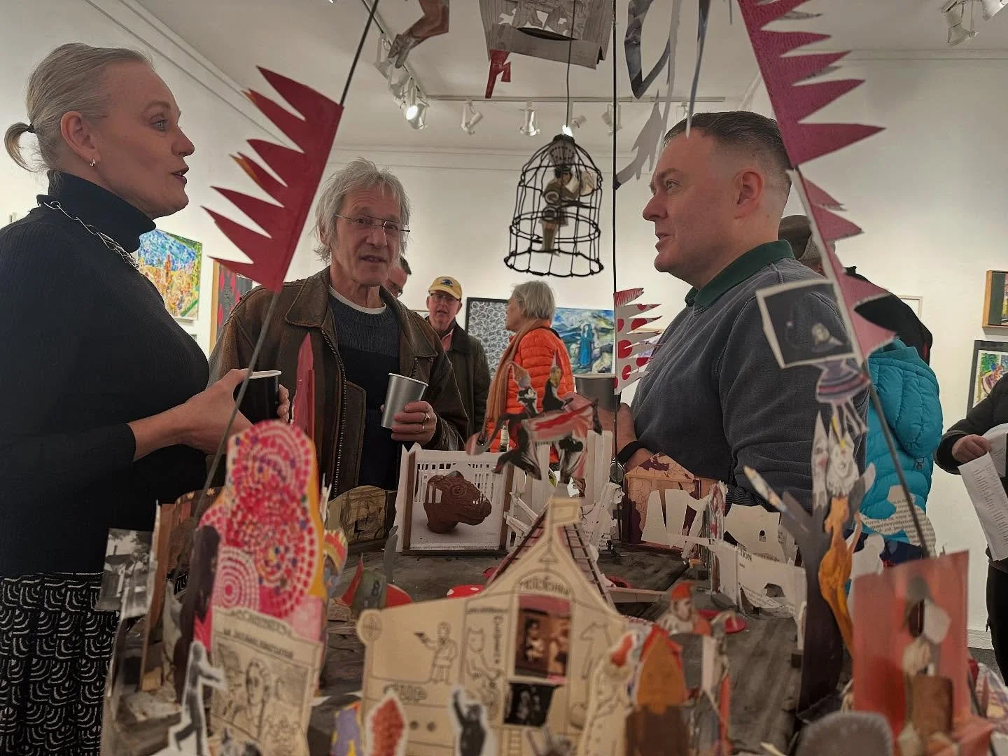 Artists Choose Artists show opening at @longyeargallery. Thank you @gailfreund for choosing me. Was wonderful to see people reacting to &ldquo;The Last Circus&rdquo; and &ldquo;Salmanazar Enchanted Forest&rdquo;. Thanks to @davidbunde for the pix!