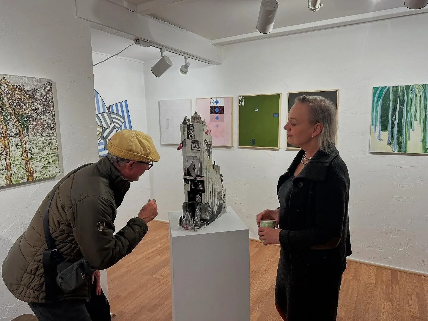 Fun opening of @artupmargaretville Wintry Mix show and here are some installation views of the works I have in the show. Lots of great art, come check it out! Up until March.