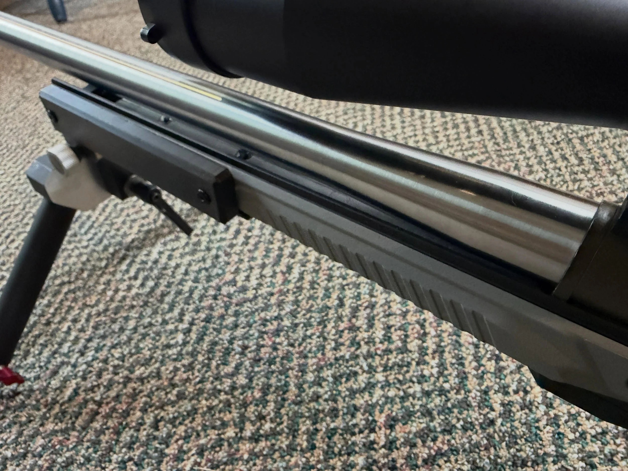 Trying to reduce flex in the MDT Oryx with aluminum bracing inside the fore end!