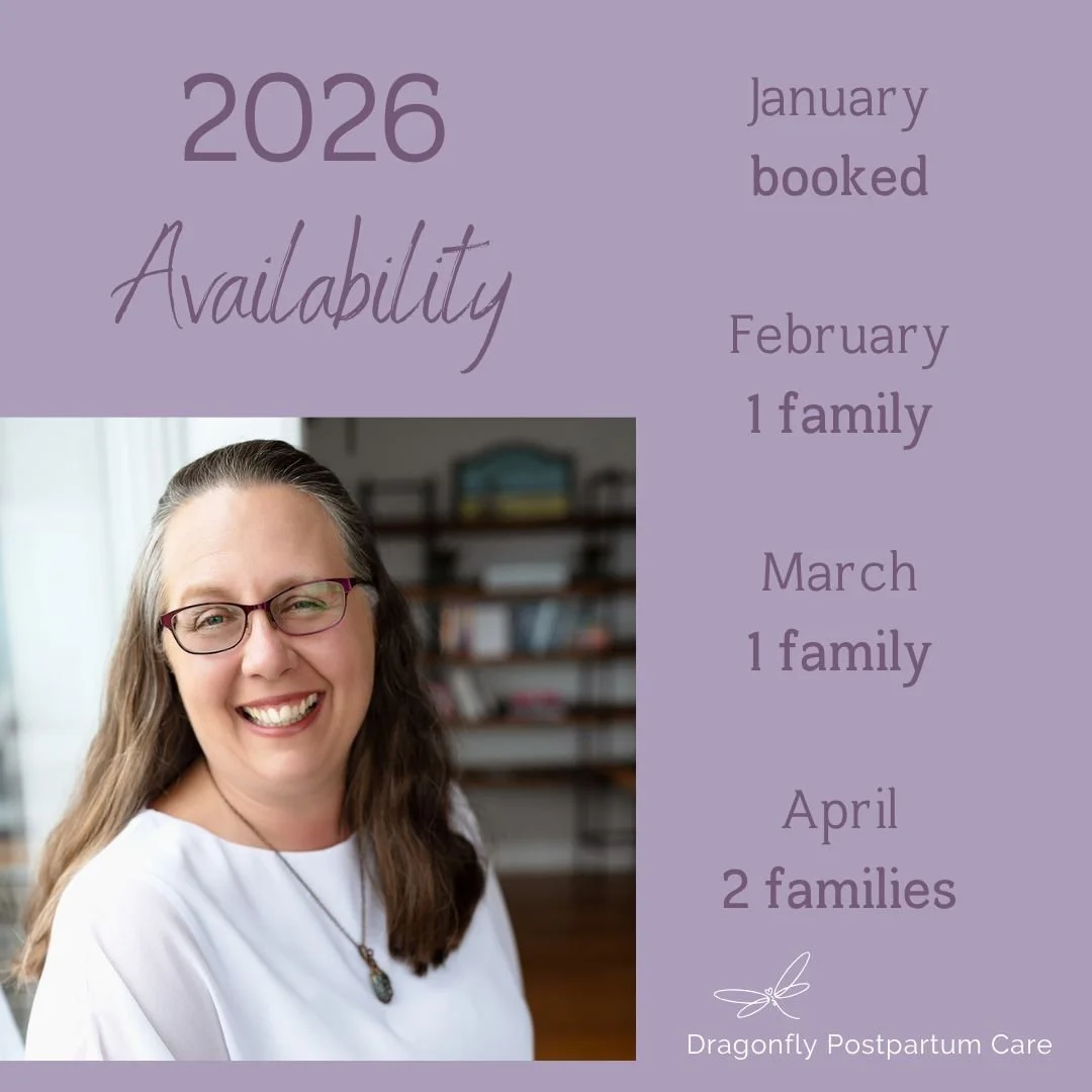 My 2026 calendar is now open 🌿

Each family I work with receives warm guidance before baby arrives and compassionate care in the weeks after.

Every package includes:
&bull; Admission to my New Parent Prep class
&bull; A Postpartum Planning Session 