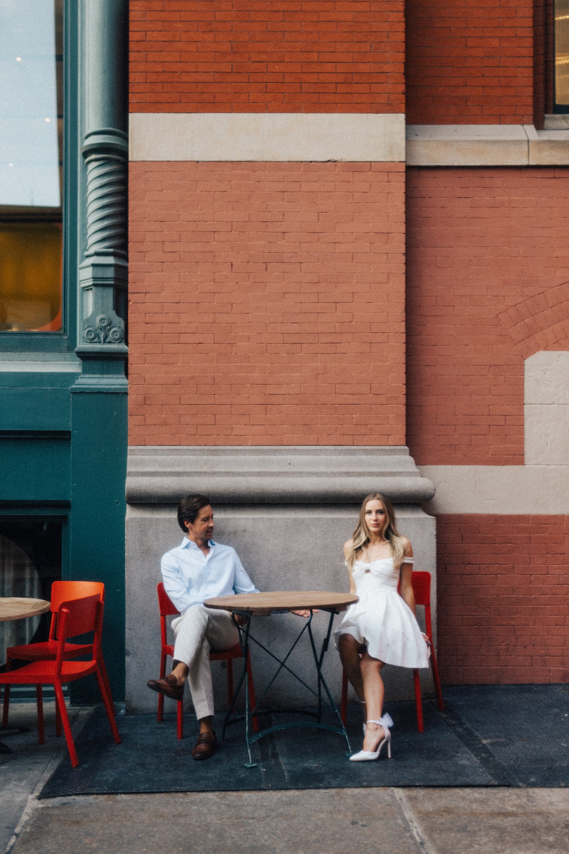 At Prince and Mercer, outside Lure Fishbar, one of our favorite, go-to neighborhood eateries