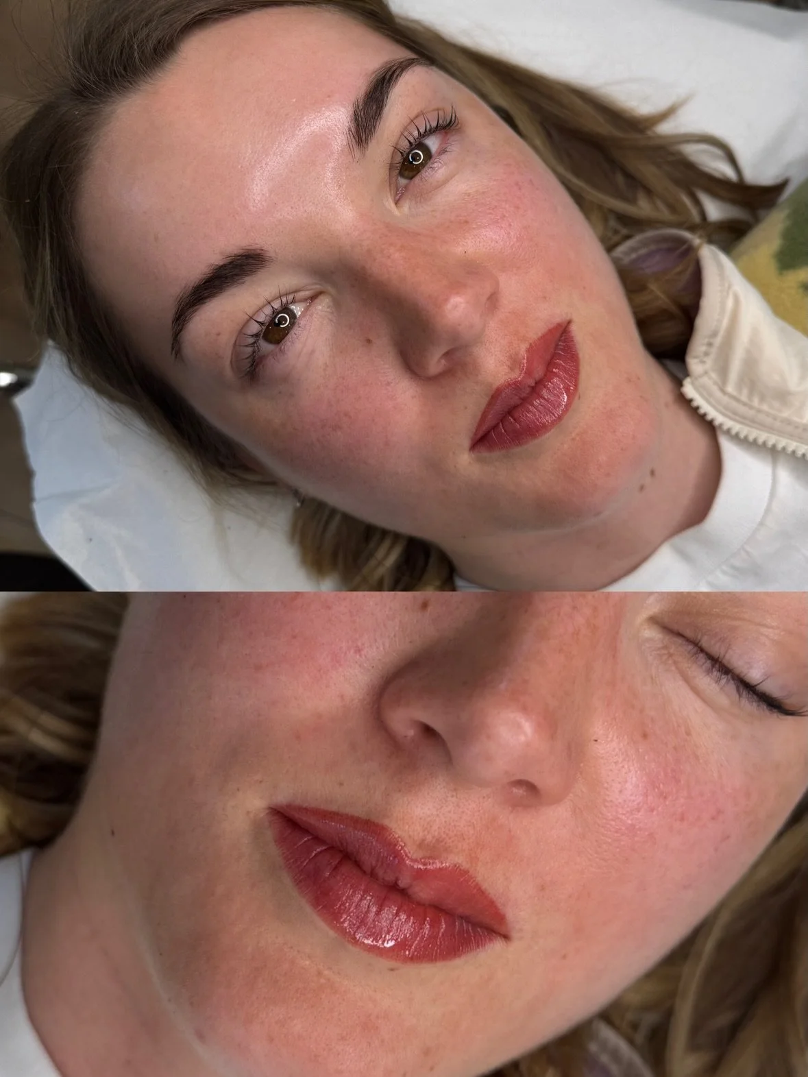 That viral lip stain you love, but make it permanent 💄🤭

My client is a lover of lip stains and wears the Wonderskin one regularly (as do a lot of my clients, before lip blush). 

We matched up the pigment to create a lovely warm pinky brown. This 