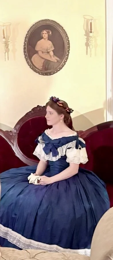 Marian Mendehall in her San Francisco parlor